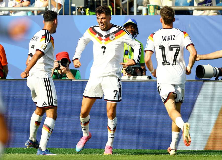 Kai Havertz celebrates Kai Havertz celebrates