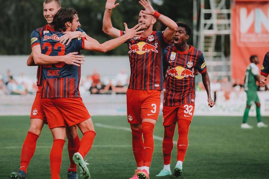 Salzburgo festejou frente ao Lustenau Salzburgo festejou frente ao Lustenau