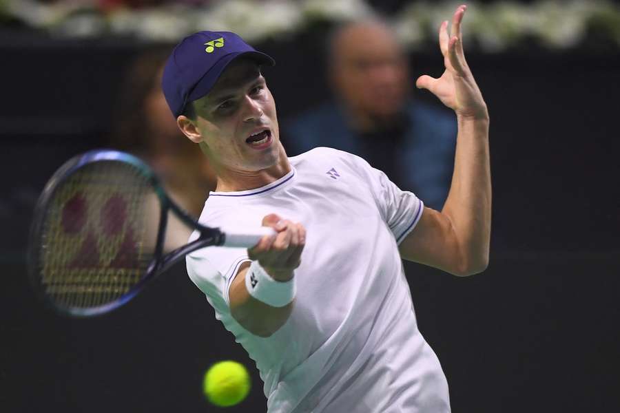 Daniel Altmaier im Davis Cup-Match gegen Gabriel Diallo.