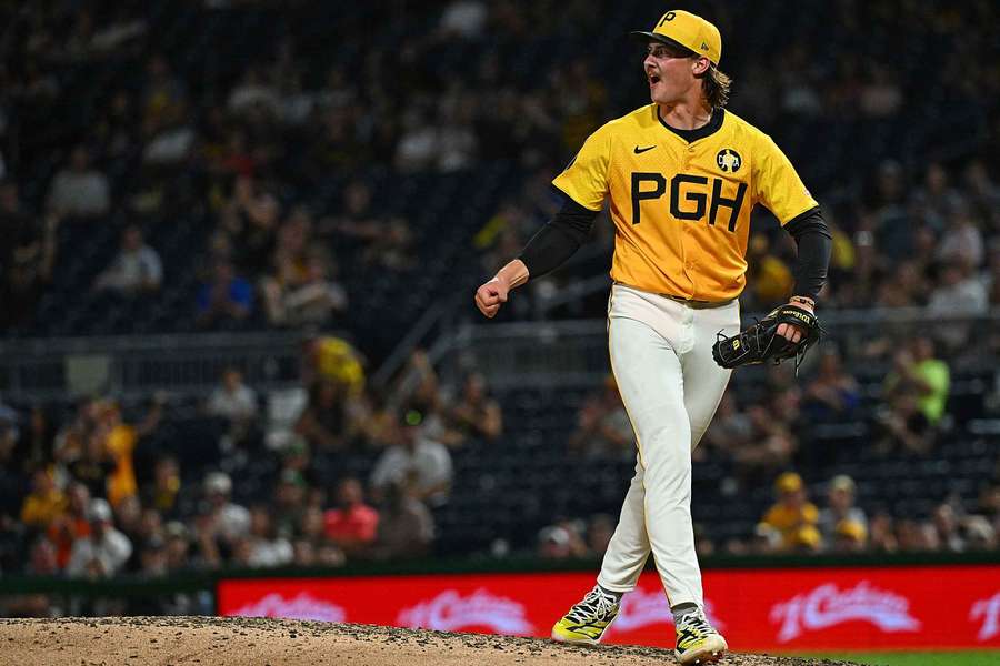 Pirates' Bubba Chandler during his MLB debut (2025)