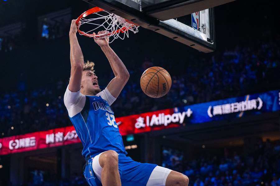 Cooper Flagg during a pre-season game for the Dallas Mavericks against the Houston Rockets in China Cooper Flagg during a pre-season game for the Dallas Mavericks against the Houston Rockets in China