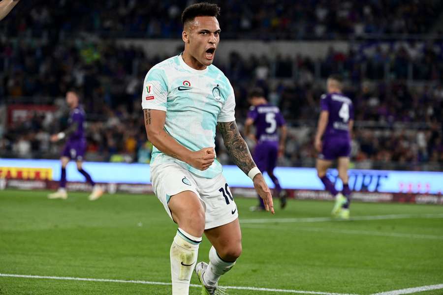 Lautaro Martinez a marqué les deux buts de l'Inter à Rome
