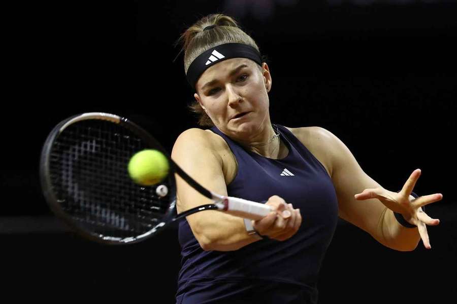 Karolína Muchová v zápase proti Coco Gauffové.