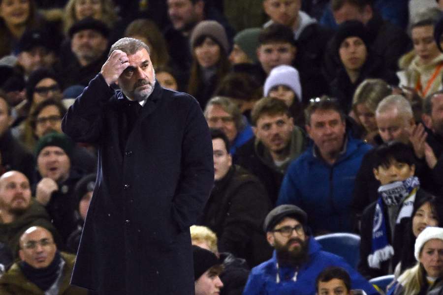 Ange Postecoglou looks on in disbelief 