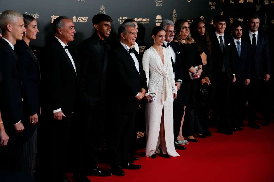 La delegación del Barça en la Gala del Balón de Oro en 2024
