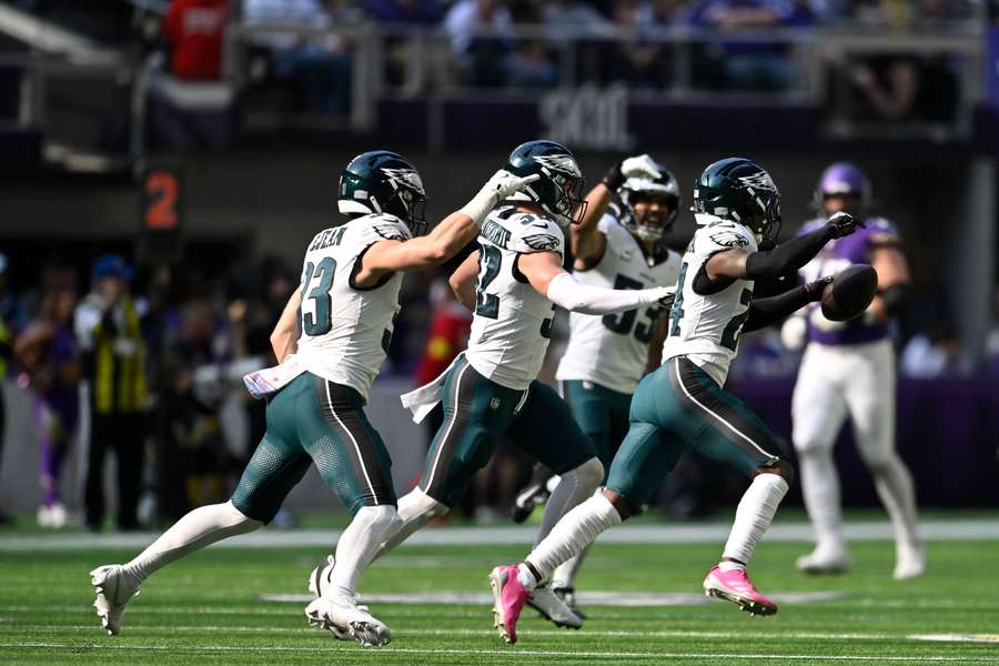 Eagles celebrate touchdown