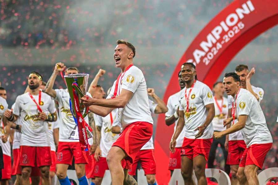Andrei Gheorghiță sărbătorește cucerirea titlului 2024/2025 cu FCSB