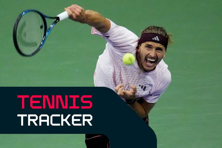 Alexander Zverev in action during his match against Italy's Luciano Darderi