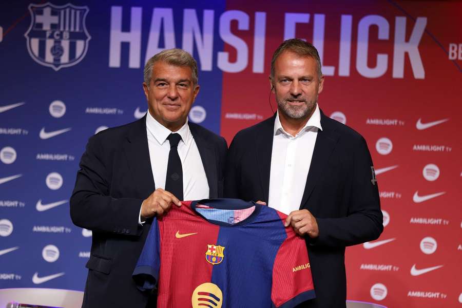 Hansi Flick en su presentación como entrenador del FC. Barcelona
