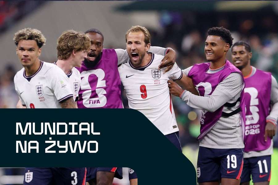 Kane i Bellingham świętujący gola na Azteca Kane i Bellingham świętujący gola na Azteca