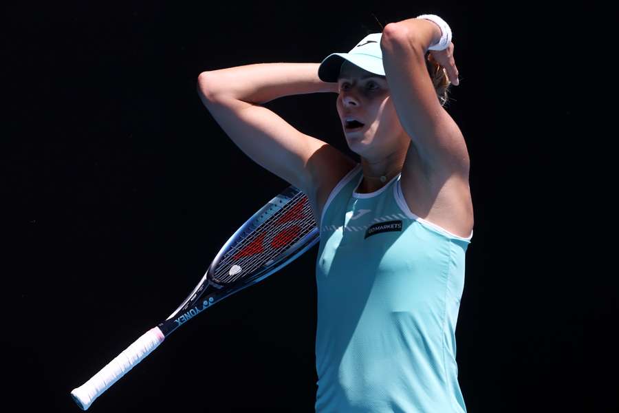 Linette celebrates her win