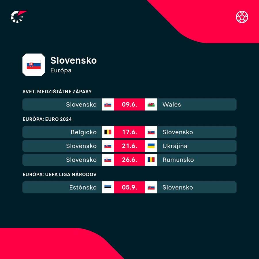 Program slovenských futbalistov.