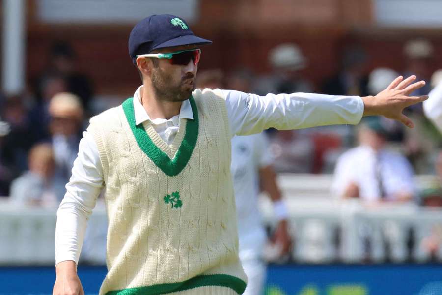 Andrew Balbirnie (L) captained Ireland to Test victory over Zimbabwe