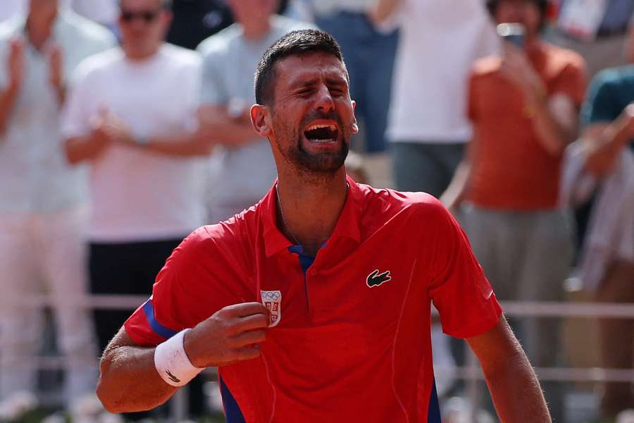 Djokovic was emotional after completing the Golden Slam