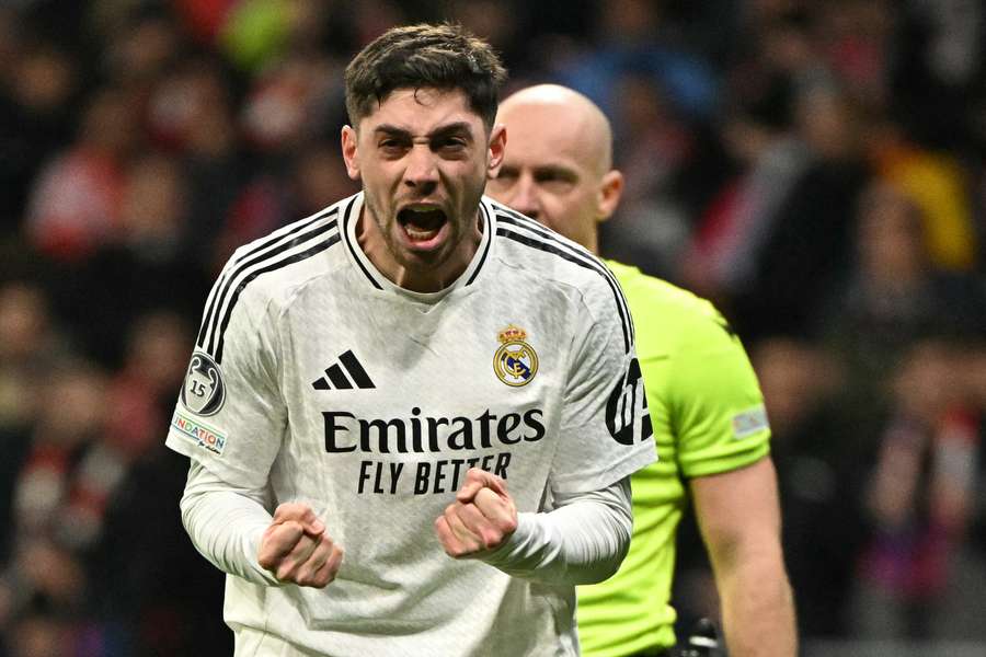 Federico Valverde celebrates during the shootout win