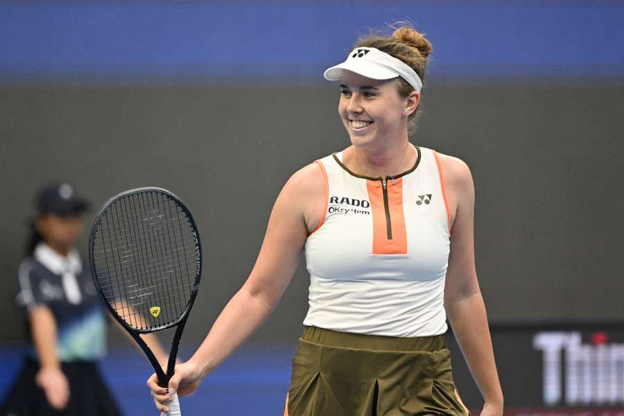 Noskova après sa victoire ce vendredi.