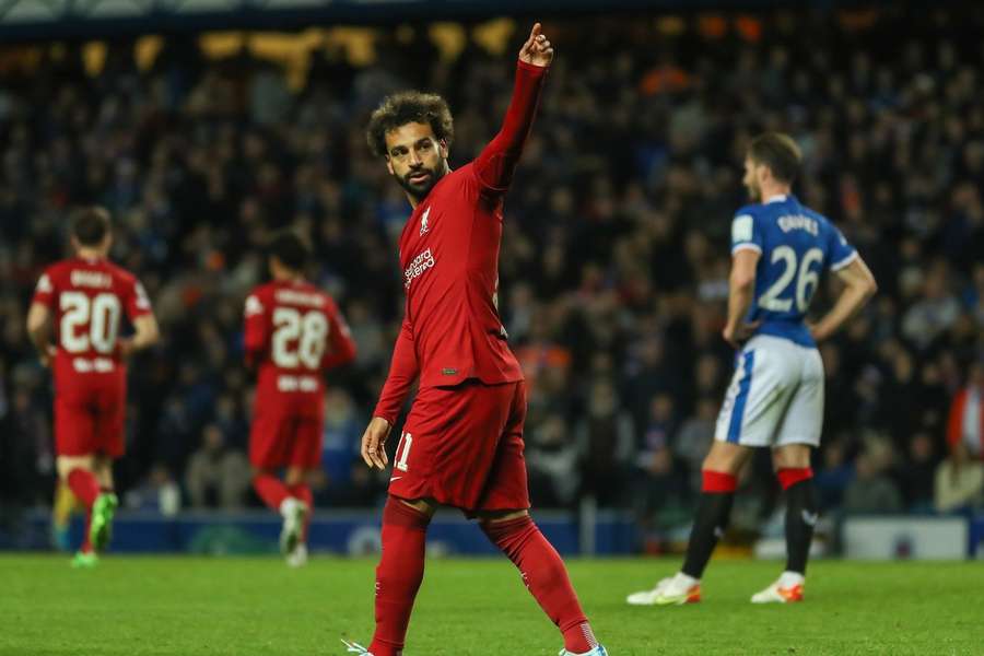 Com hat-trick de Salah, Liverpool mete 7x1 no Rangers em Glasgow