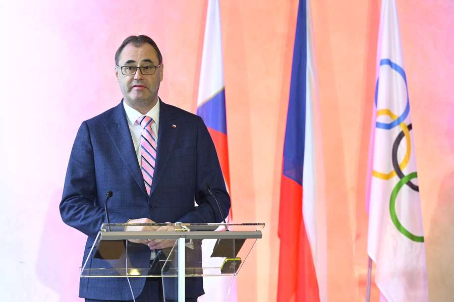 Ministr sportu Boris Šťastný na zasedání ČOV při nedávném schvalování olympijské nominace.