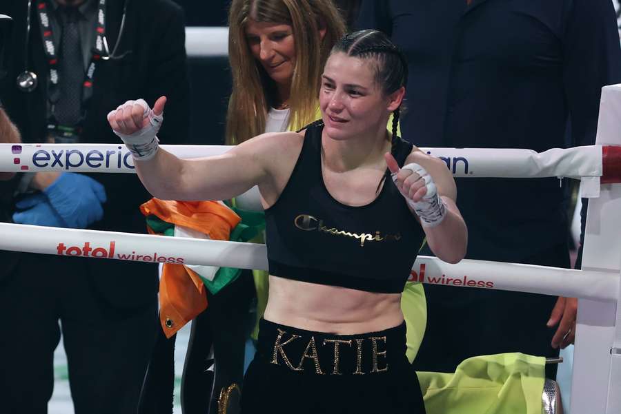 Katie Taylor in the ring Katie Taylor in the ring