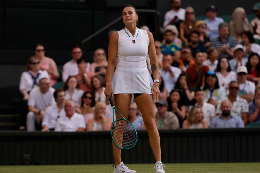 Belarus' Aryna Sabalenka reacts during her fourth round match against Japan's Naomi Osaka. Belarus' Aryna Sabalenka reacts during her fourth round match against Japan's Naomi Osaka.