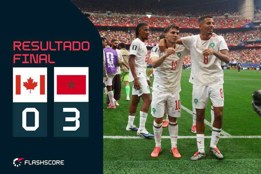 Os festejos após o segundo golo de Ounahi Os festejos após o segundo golo de Ounahi