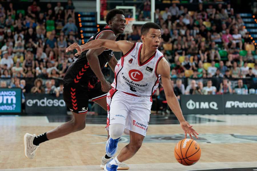 Trae Bell-Haynes, durante el Surne Bilbao Basket-Casademont Zaragoza