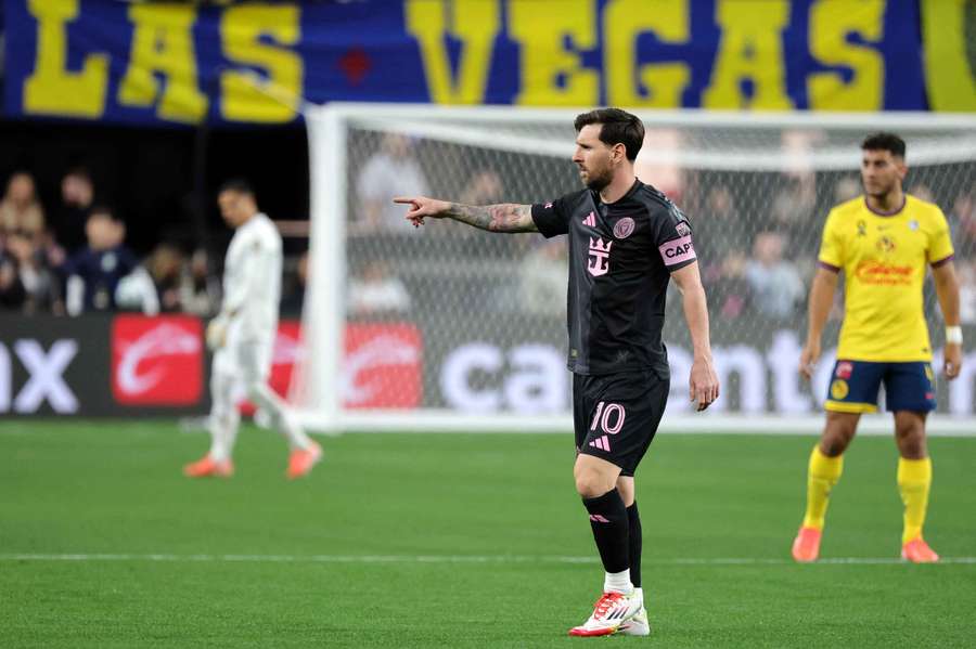 Messi, durante el amistoso ante el América disputado en Las Vegas