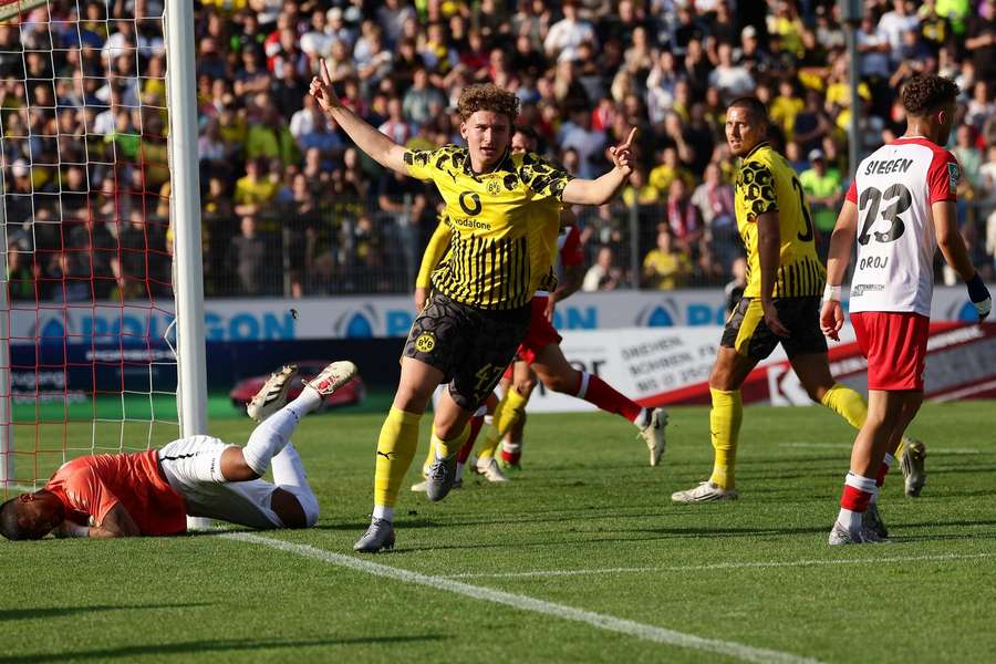 Elias Benkara erzielte das erste Tor der Dortmunder