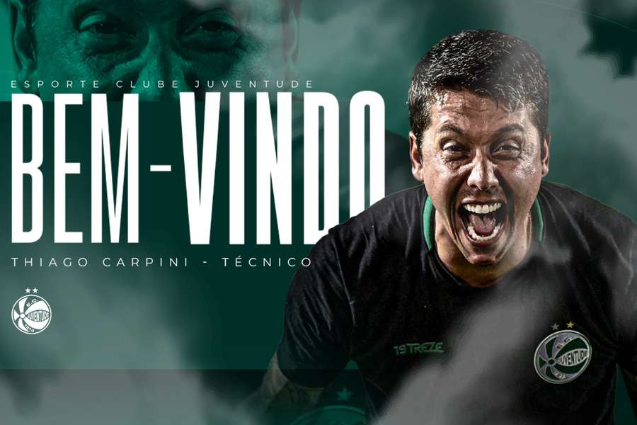 Juventude anuncia retorno do técnico Thiago Carpini