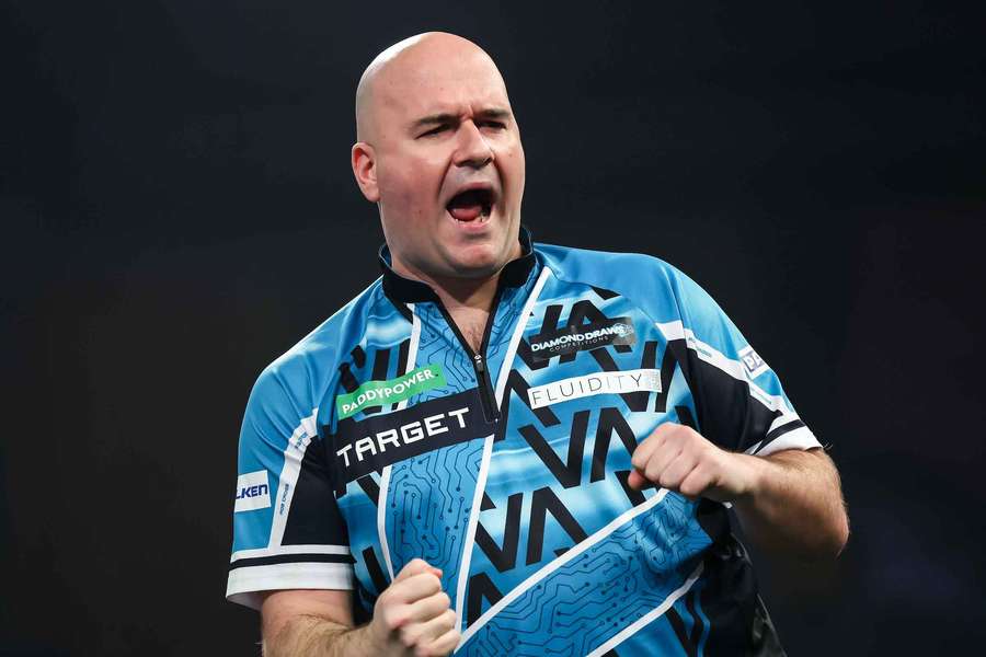 Rob Cross jubelt.