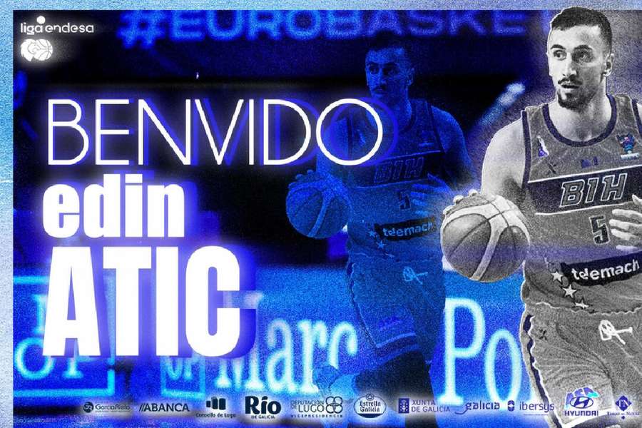 El internacional bosnio Edin Atić jugará en el Río Breogán
