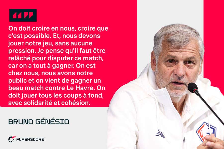 Bruno Génésio veut croire à l'exploit.