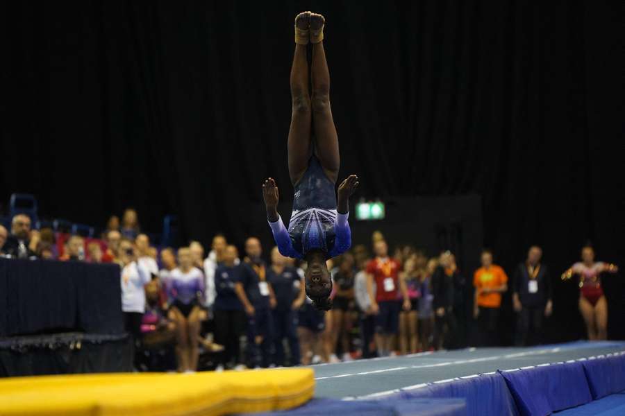 Oppon in action at the British Championships