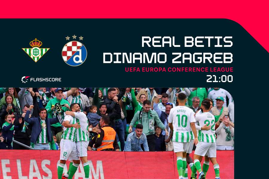 El Betis aspira a vencer al Dinamo de Zagreb en la Conference League.