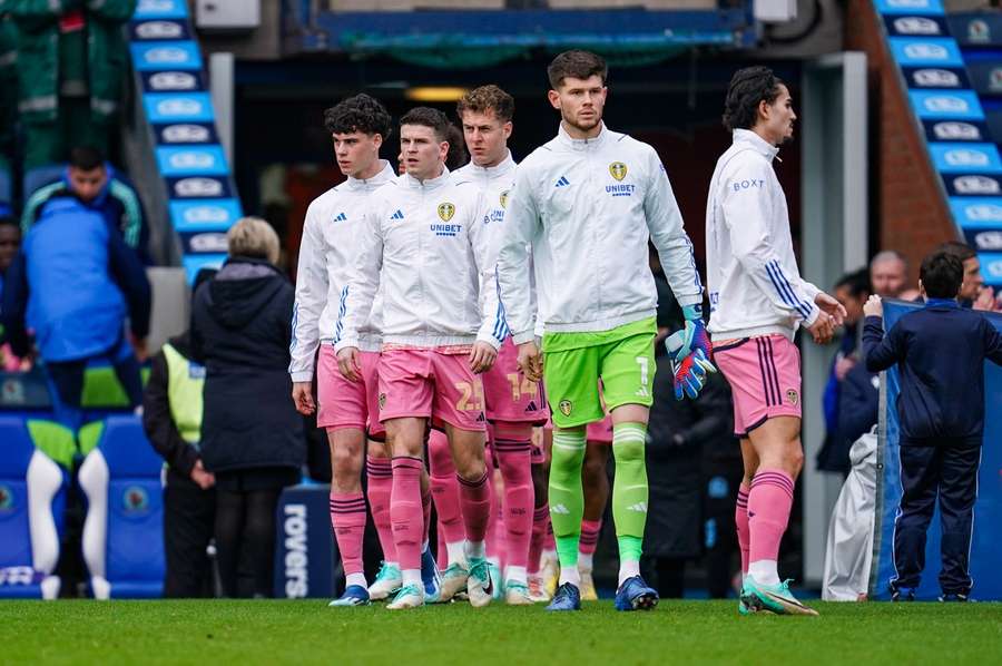Leeds' players walk out against Blackburn