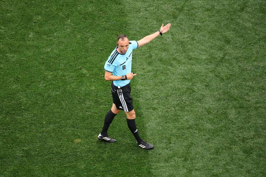 Referee Joao Pinheiro during the World Cup match between South Africa and Canada Referee Joao Pinheiro during the World Cup match between South Africa and Canada