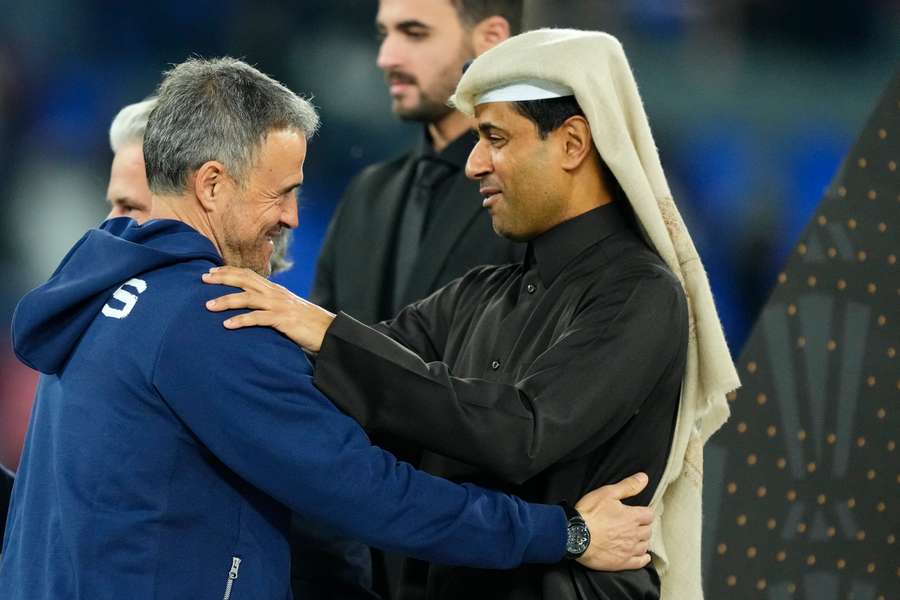 Luis Enrique e Nasser Al Khelaifi Luis Enrique e Nasser Al Khelaifi
