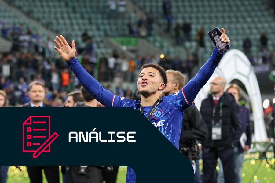 Jadon Sancho ganhou a Liga Conferência com o Chelsea