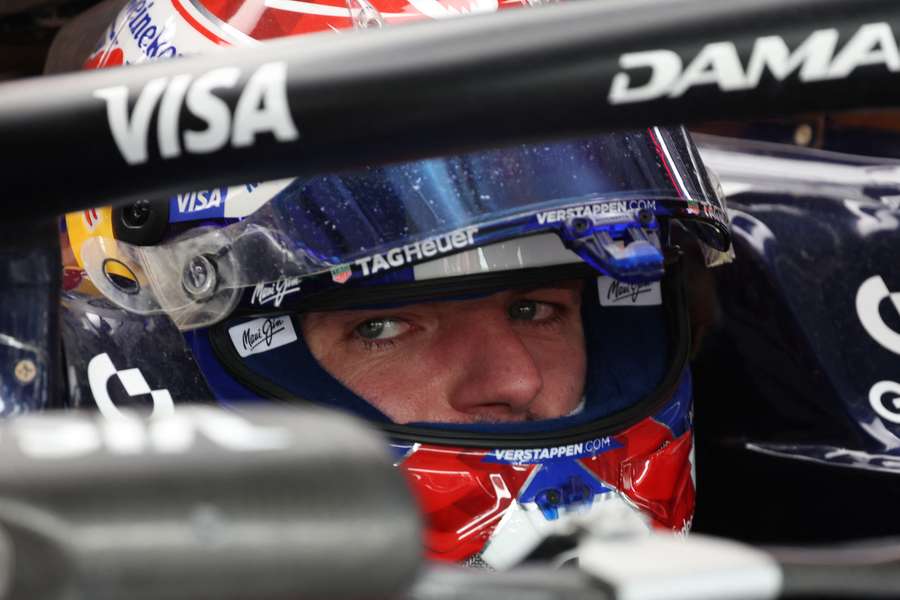 Max Verstappen in his car Max Verstappen in his car