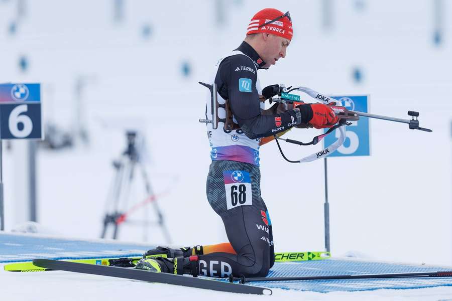 DSV-Biathlet Nawrath am Schießstand