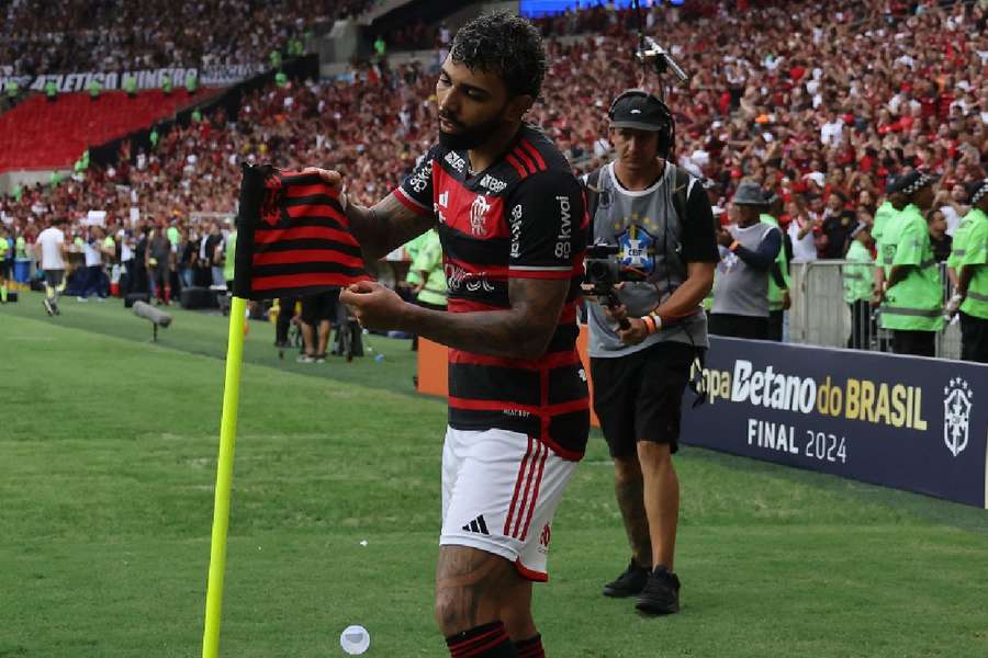 Gabriel Barbosa em ação pelo Flamengo