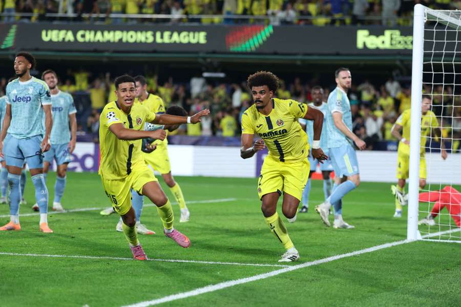 Renato Veiga celebrates his equaliser