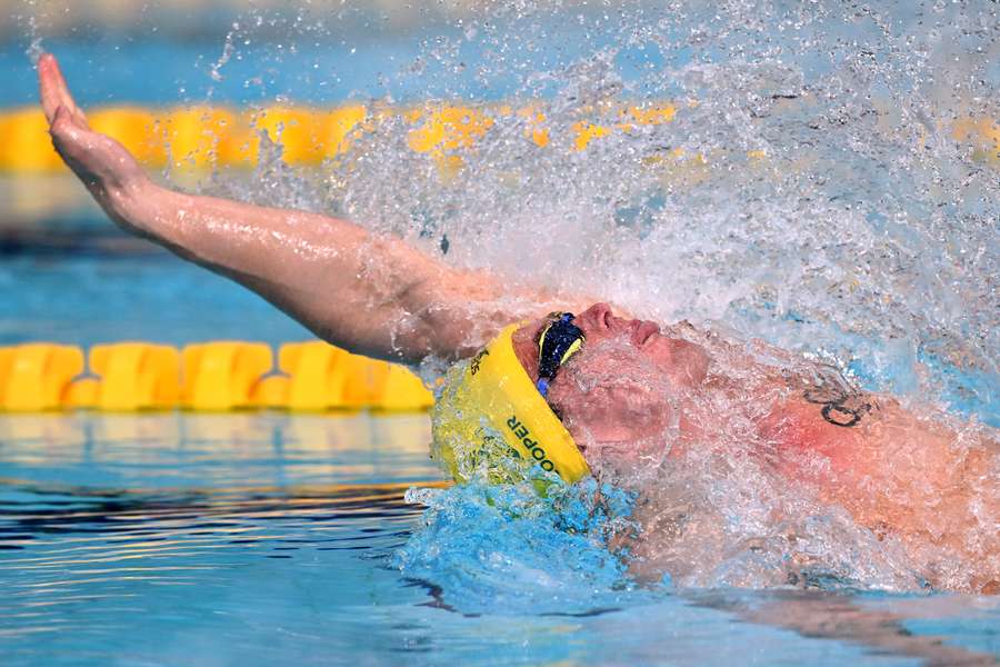 Isaac Cooper in action during the men's 50 metre backstroke in Glasgow. Isaac Cooper in action during the men's 50 metre backstroke in Glasgow.