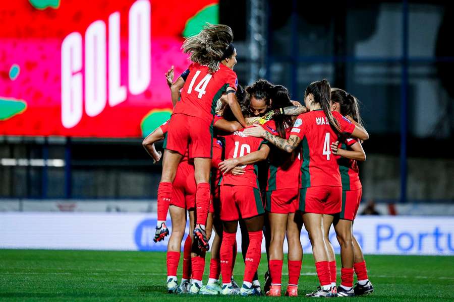 Jogadoras da seleção portuguesa