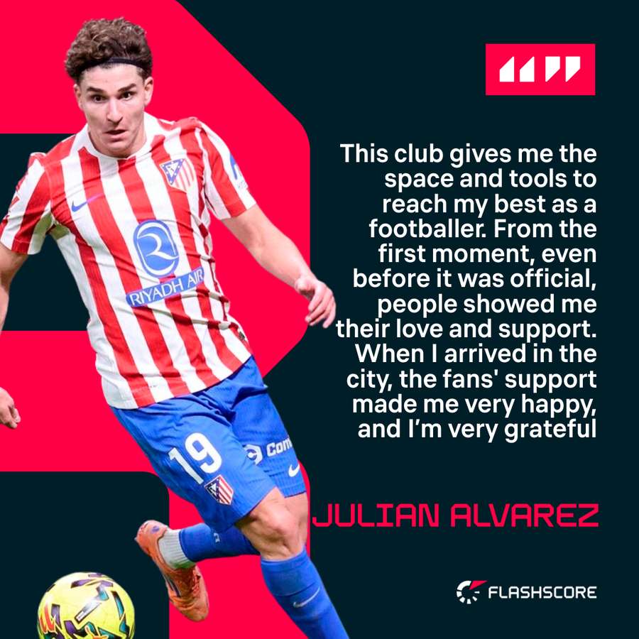 Julian Alvarez on joining Atletico Madrid