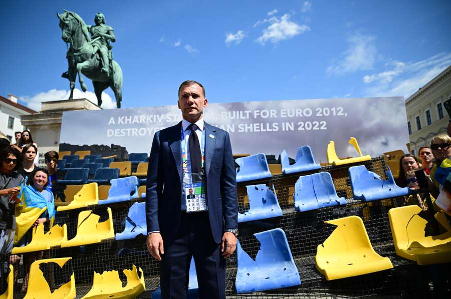 Shevchenko says the Ukraine team are playing for the soldiers defending their country