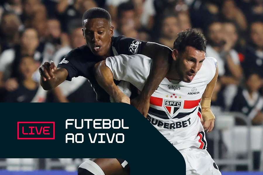 Robert Renan e Calleri em Vasco x São Paulo, pelo Brasileirão
