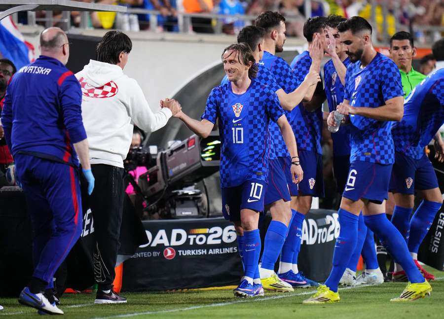 La Croatie lors du match amical face au Brésil disputé à Orlando, le 31 mars 2026.