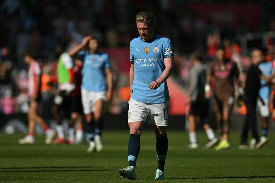 Kevin De Bruyne, insatisfait par le nul.