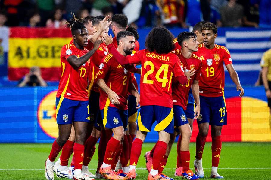 La selección española se lució ante Italia